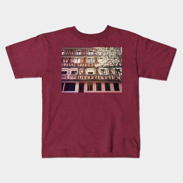 pink facade Kids T-Shirt by psychoshadow